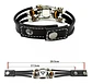 Pulsera  Cuero Medalla San Benito  Hombre Y Mujer 2 Unidades - Miniatura 4