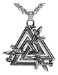 Collar Dije Vikingo Espada Valknut Acero Color Plata Hombre - Miniatura 1
