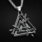 Collar Dije Vikingo Espada Valknut Acero Color Plata Hombre - Miniatura 6