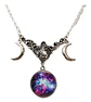Collar Colgante Luna Galaxias Constelación Color Plata Mujer - Miniatura 1