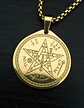 Collar De Acero Para Hombre Mujer Dije Amuleto Tetragrámaton - Miniatura 5
