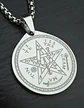 Collar De Acero Para Hombre Mujer Dije Amuleto Tetragrámaton - Miniatura 18