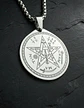 Collar De Acero Para Hombre Mujer Dije Amuleto Tetragrámaton - Miniatura 19