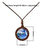 Collar Madera Cristal Lobo Nórdico Vikingo Hombre Y Mujer    - Miniatura 2