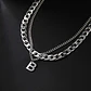 Collar Para Hombre Mujer Con Dije Letras Iniciales De Acero - Miniatura 8