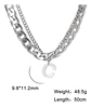 Collar Para Hombre Mujer Con Dije Letras Iniciales De Acero - Miniatura 10