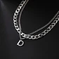 Collar Para Hombre Mujer Con Dije Letras Iniciales De Acero - Miniatura 16