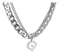 Collar Para Hombre Mujer Con Dije Letras Iniciales De Acero - Miniatura 26