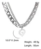 Collar Para Hombre Mujer Con Dije Letras Iniciales De Acero - Miniatura 29