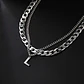 Collar Para Hombre Mujer Con Dije Letras Iniciales De Acero - Miniatura 44