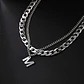 Collar Para Hombre Mujer Con Dije Letras Iniciales De Acero - Miniatura 49