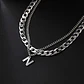 Collar Para Hombre Mujer Con Dije Letras Iniciales De Acero - Miniatura 52