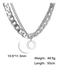 Collar Para Hombre Mujer Con Dije Letras Iniciales De Acero - Miniatura 58