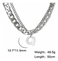 Collar Para Hombre Mujer Con Dije Letras Iniciales De Acero - Miniatura 63