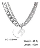 Collar Para Hombre Mujer Con Dije Letras Iniciales De Acero - Miniatura 68