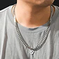 Collar Para Hombre Mujer Con Dije Letras Iniciales De Acero - Miniatura 73