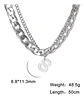 Collar Para Hombre Mujer Con Dije Letras Iniciales De Acero - Miniatura 74