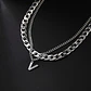 Collar Para Hombre Mujer Con Dije Letras Iniciales De Acero - Miniatura 85
