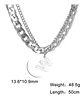 Collar Para Hombre Mujer Con Dije Letras Iniciales De Acero - Miniatura 87