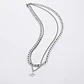 Collar Para Hombre Mujer Con Dije Letras Iniciales De Acero - Miniatura 90