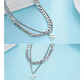 Collar Para Hombre Mujer Con Dije Letras Iniciales De Acero - Miniatura 91
