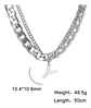 Collar Para Hombre Mujer Con Dije Letras Iniciales De Acero - Miniatura 100