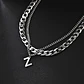 Collar Para Hombre Mujer Con Dije Letras Iniciales De Acero - Miniatura 102