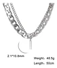 Collar Para Hombre Mujer Con Dije Letras Iniciales De Acero - Miniatura 108