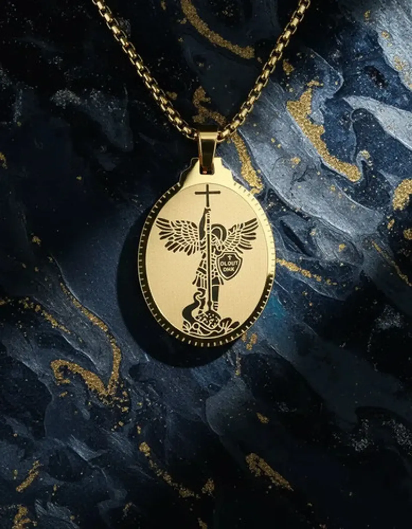 Collar De Acero Para Hombre Y Mujer Dije Arcángel San Miguel 6