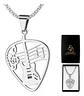 Collar Para Hombre Mujer Dije Pua Guitarra Rock Color Plata - Miniatura 1