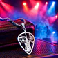 Collar Para Hombre Mujer Dije Pua Guitarra Rock Color Plata - Miniatura 6