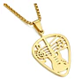 Collar Para Hombre Mujer Dije Pua Guitarra Rock Color Plata - Miniatura 11