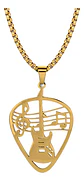 Collar Para Hombre Mujer Dije Pua Guitarra Rock Color Plata - Miniatura 13