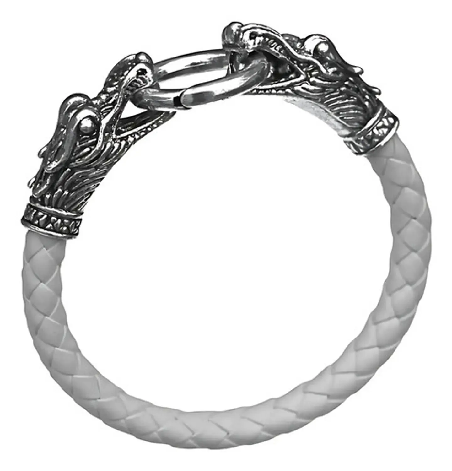 Pulsera Brazalete Manilla Trenzada Cuero Dragon Para Hombre 1