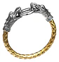 Pulsera Brazalete Manilla Trenzada Cuero Dragon Para Hombre - Miniatura 4
