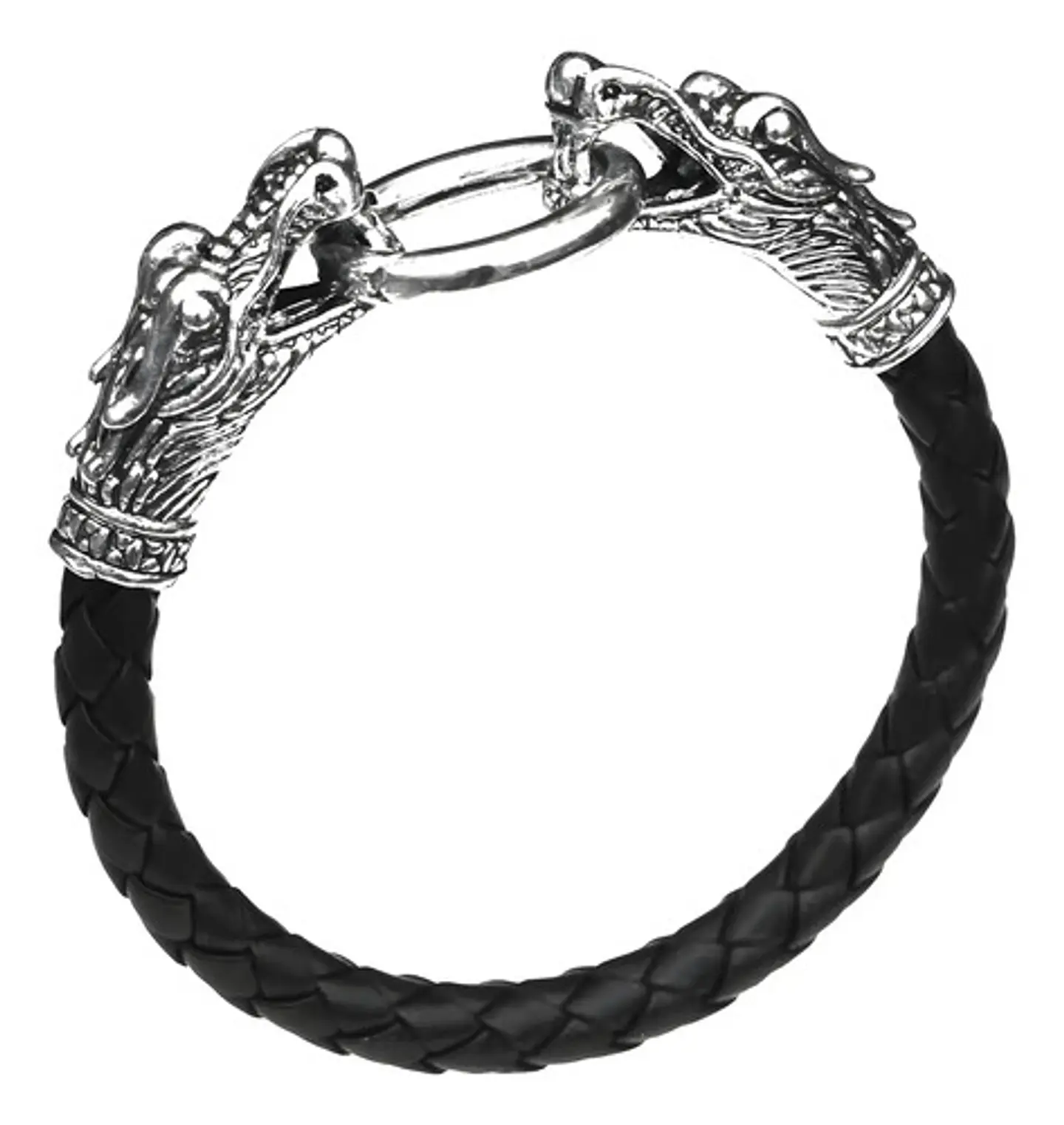 Pulsera Brazalete Manilla Trenzada Cuero Dragon Para Hombre 7