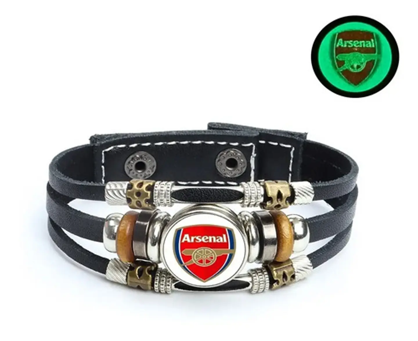 Pulsera Manilla Cuero Champions League Club Luminoso Hombre 9