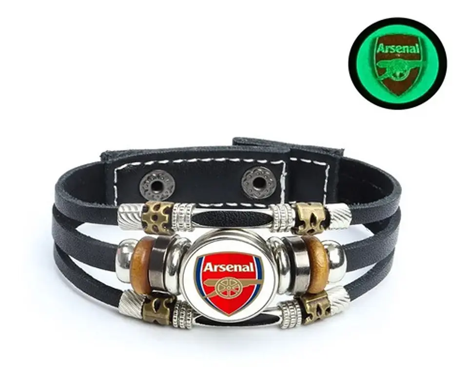 Pulsera Manilla Cuero Champions League Club Luminoso Hombre 9