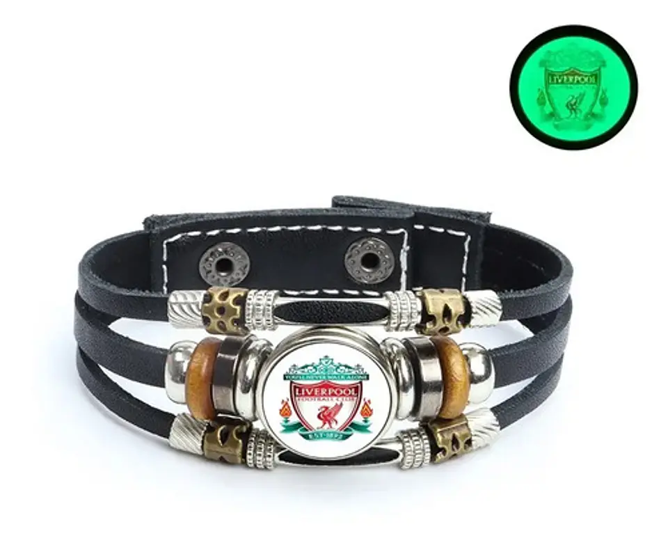 Pulsera Manilla Cuero Champions League Club Luminoso Hombre 11