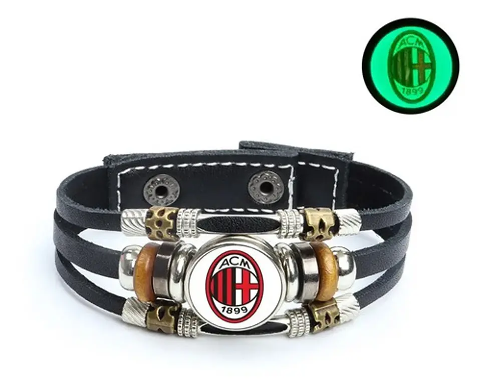 Pulsera Manilla Cuero Champions League Club Luminoso Hombre 13