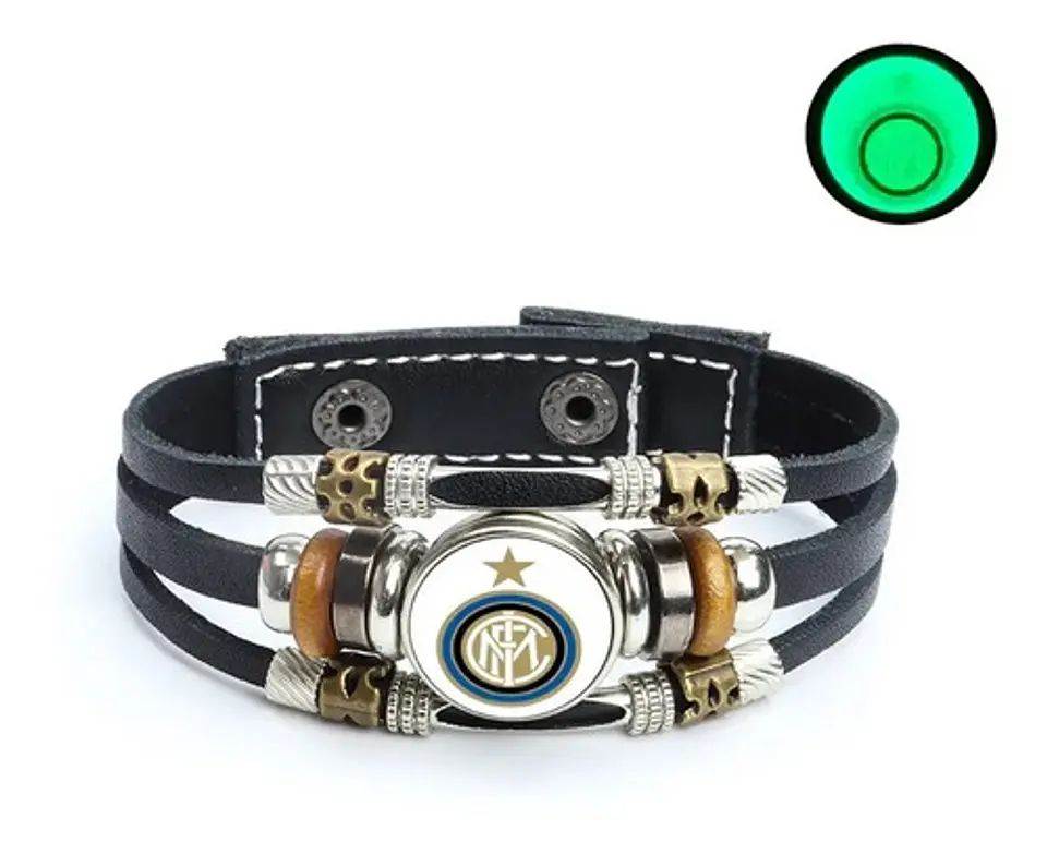 Pulsera Manilla Cuero Champions League Club Luminoso Hombre 15