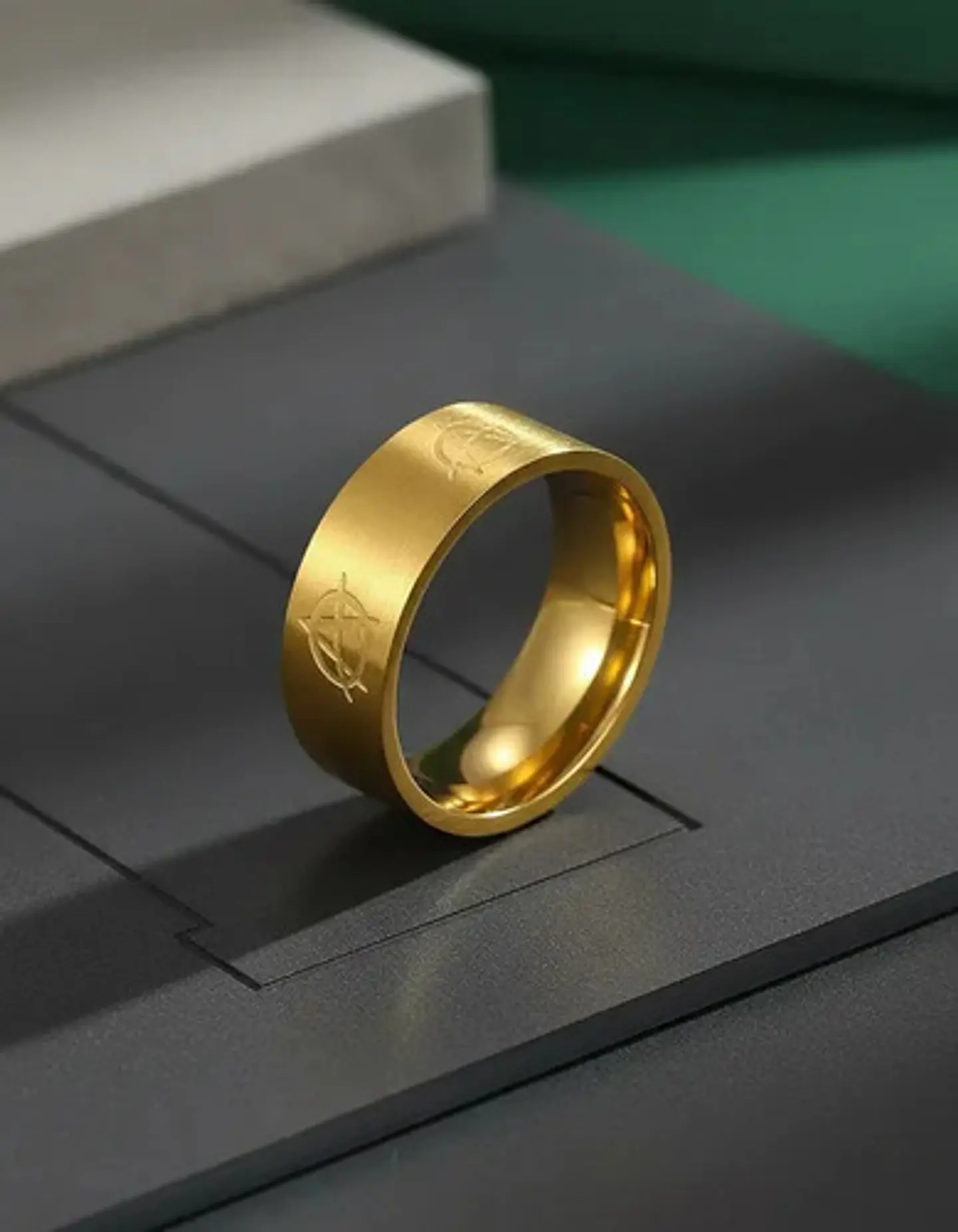 Anillo De Acero Para Hombres Y Mujeres Grabado A De Anarquía 5