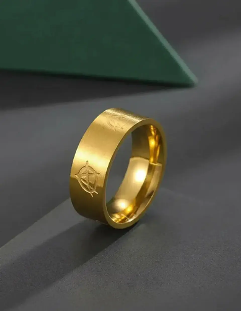 Anillo De Acero Para Hombres Y Mujeres Grabado A De Anarquía 6