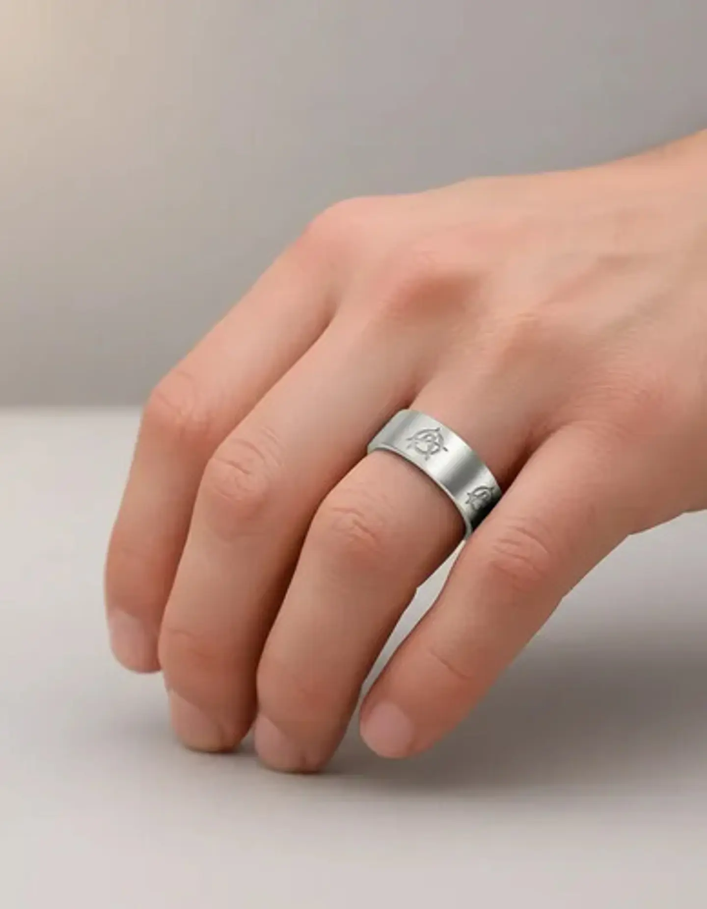 Anillo De Acero Para Hombres Y Mujeres Grabado A De Anarquía 12