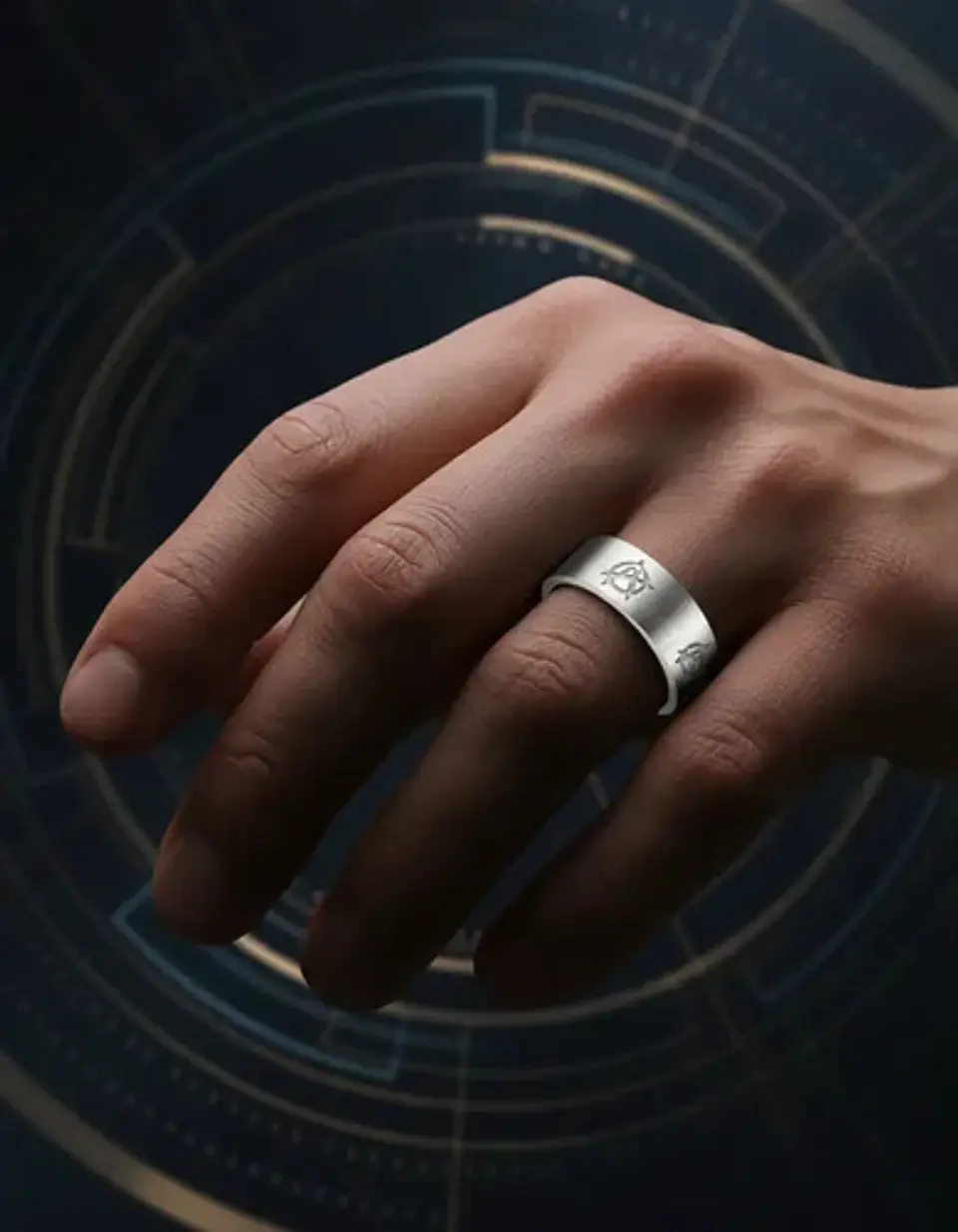 Anillo De Acero Para Hombres Y Mujeres Grabado A De Anarquía 20