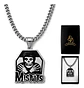 Collar Hombre Mujer Dije Banda Punk Horror Calavera Misfits Plateado - Miniatura 1