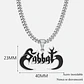 Collar Hombre Y Mujer Dije Color Plata Banda De Metal Sabbat - Miniatura 10