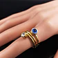 Anillo Amuleto Mujer Con Ojo Del Mal Turco Acero Color Oro - Miniatura 8