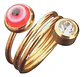 Anillo Amuleto Mujer Con Ojo Del Mal Turco Acero Color Oro - Miniatura 13