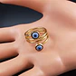 Anillo Amuleto Mujer Con Ojo Del Mal Turco Acero Color Oro - Miniatura 18
